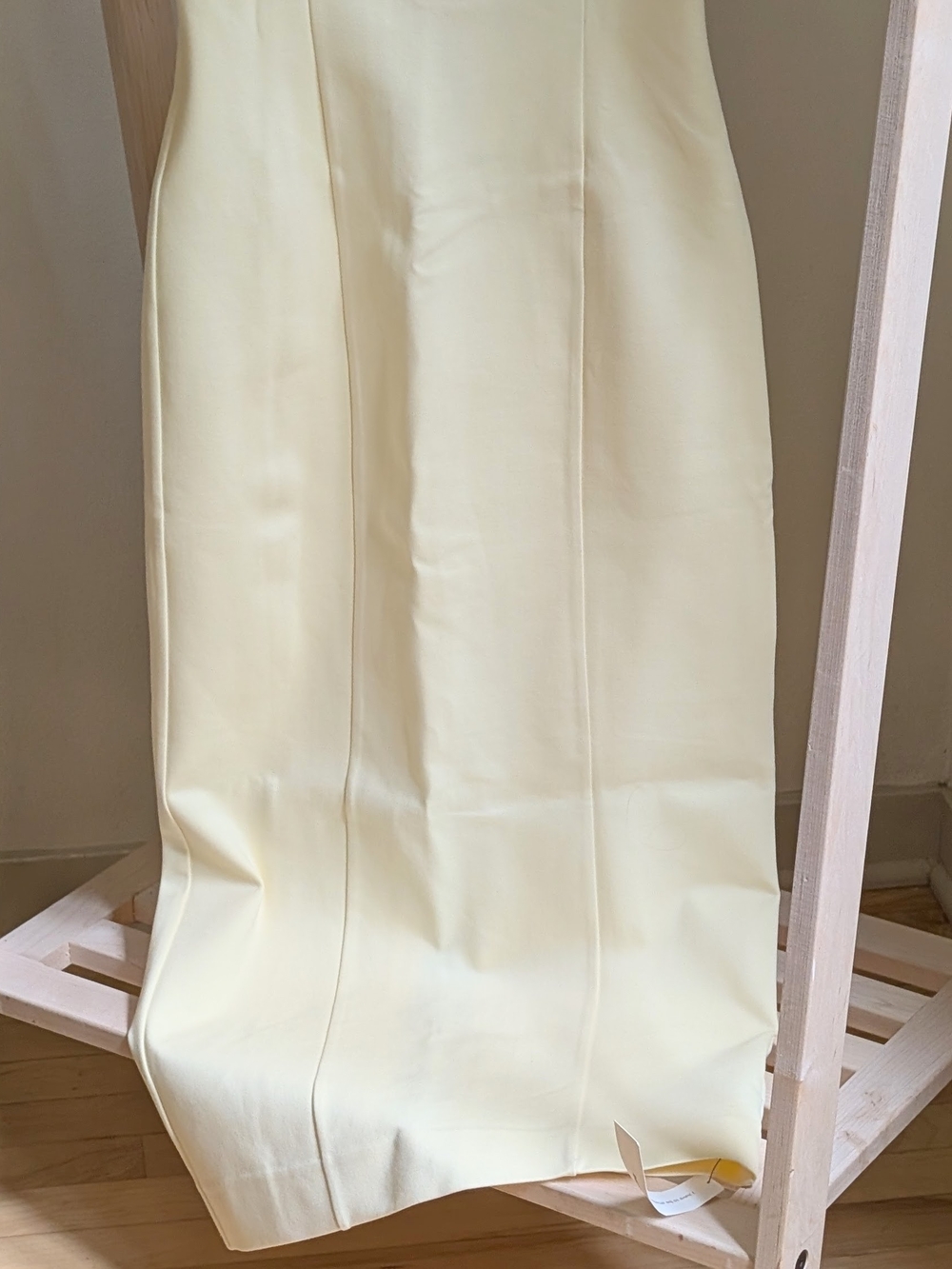 ✨SOLD✨ NWT Reformation Remi Spaghetti Knit Strap Midi Dress In Light Yellow - S - Picture 5 of 9